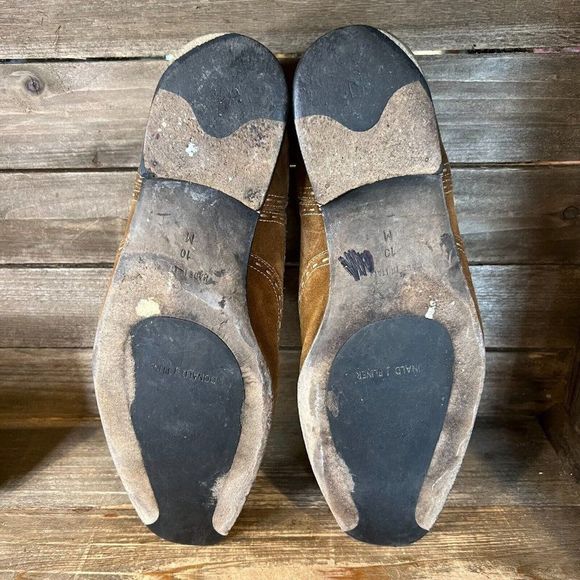 Mens Donald J Pliner Brown Suede Leather Wingtip Oxford Dress Shoes Size 10 M - Picture 5 of 6